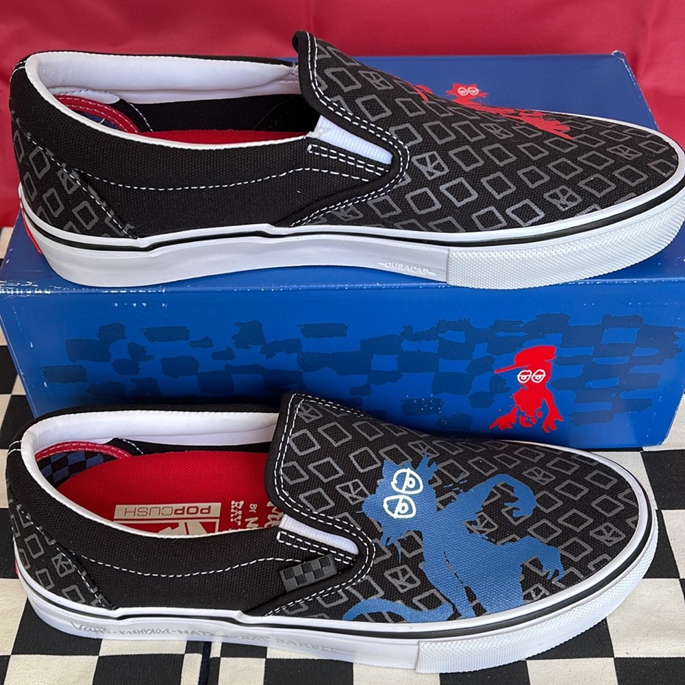 Vans Men’s Skate Slip-On Krooked By Natas For Ray Barbee sneakers - Picture 7 of 16